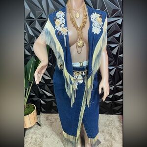 ❌❌SOLD❌❌Wanted Denim Fringe Set